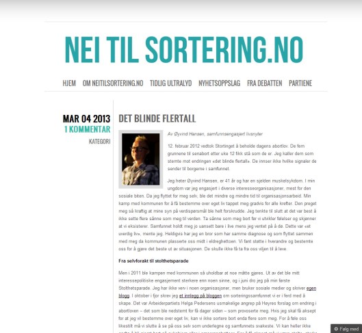 Lenke til Nei til Sortering